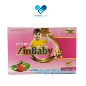 Cốm Bổ ZinBaby Hộp 20 ống x 10 ml- Cung cấp kẽm, lysin giúp bé ăn ngon - Châu Ngân