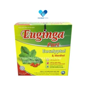 Ho dầu EUGINGA Fort - Hộp 100 viên - Giảm các triệu chứng ho, long đờm, giảm đau rát họng do ho kéo dài - Châu Ngân Pharma - Hình ảnh 2