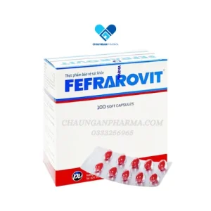 Bổ máu FEFRAROVIT - Hộp 100 viên nang mềm - Châu Ngân Pharma