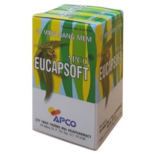 Tinh dầu tràm và bạc hà APCO EUCAPSOFT - Lọ 40 viên - Giảm ho - Châu Ngân Pharma