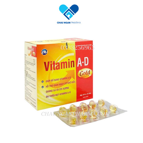 Vitamin AD Gold PV Hộp 100 viên - Châu Ngân