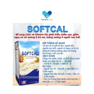 Soft. SOFTCAL Usp ngừa loãng xương ở phụ nữ tiền mãn kinh, người già chai 100 viên - Châu Ngân - Hình ảnh 2