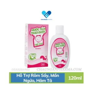 Nước tắm thảo dược trẻ em Rosabela 120ml - Tắm gội toàn thân - Châu Ngân Pharma
