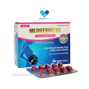 MEDIFERON B9 MDPlantex  hỗ trợ bổ sung sắt, acid folic cho bà bầu Hộp 100 viên - Châu Ngân
