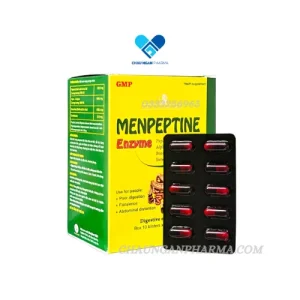 MENPEPTINE ENZYME MDP-USA chướng bụng, đầy hơi, khó tiêu lâu ngày không khỏi.  Hộp 100 viên nang - Châu Ngân
