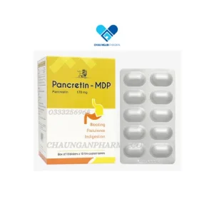PANCRETIN-MDP Giúp kích thích tiêu hóa, chống đầy hơi, chướng bụng, ăn uống không tiêu Hộp 100 viên - Châu Ngân Pharma