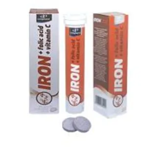 IRON + Folic Acid + Vitamin C - MDPlantex Giảm nguy cơ thiếu máu  do thiếu sắt Tuýp 20 viên