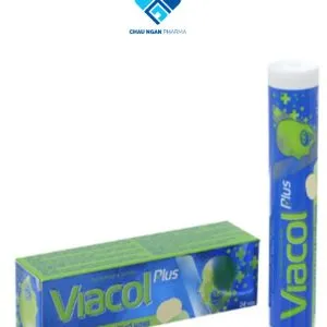 Viên Ngậm VIACOL plus Không Đường - giảm đau rát cổ họng Hộp 20 viên  - Châu Ngân