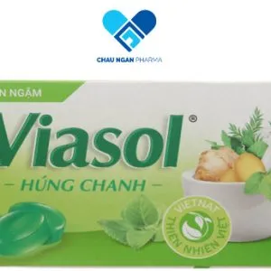 Viên Ngậm VIASOL Húng Chanh - ngăn ngừa cảm cúm, làm giảm các chứng ho Hộp 100 viên – Châu Ngân