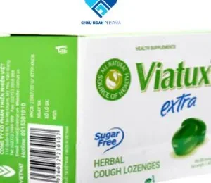 VIATUX Extra Không Đường- ngăn ngừa cảm cúm, làm giảm các chứng ho - Hộp 20 viên Châu Ngân