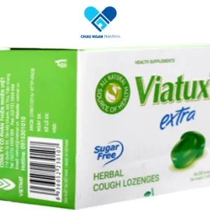 VIATUX Extra Không Đường- ngăn ngừa cảm cúm, làm giảm các chứng ho - Hộp 20 viên Châu Ngân