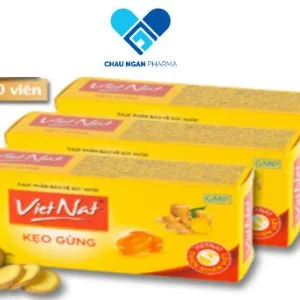 VIETNAT Kẹo Gừng - giảm nôn do say tàu xe, cho phụ nữ mang thai 3 tháng đầu, ăn không tiêu - Hộp 30 viên  Châu Ngân