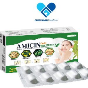AMICIN Vinaphar Hộp 3 vỉ x 10 viên nang Thanh độc, giải nhiệt, hỗ trợ điều trị mụn trứng cá bằng kháng sinh tự nhiên – Châu Ngân