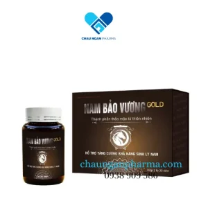 Nam bảo vương Gold - Tăng cường sinh lý nam - Hộp 2 lọ x 60 viên - Châu Ngân Pharma
