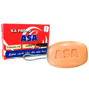Xà Phòng tắm FOLIA ASA đặc trị mụn, ghẻ, nám da, á sừng, hắc lào, lang ben - Hộp 100g 1 cục có dây treo- Châu Ngân Pharma