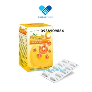 TPBVSK Elemon C bảo vệ thành mạch Hộp 4 vỉ x 5 ống - Châu Ngân Pharma