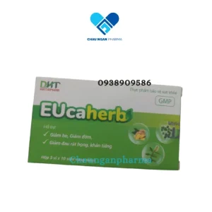 Eucaherb cảm lạnh, nghẹt mũi, đau đầu, viêm họng Hộp 30 viên nang mềm - Châu Ngân Pharma