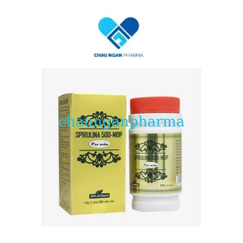 Tpbvsk SPIRULINA 500 - MDP Hộp 1 Lọ 200 viên nén- Chaunganpharma