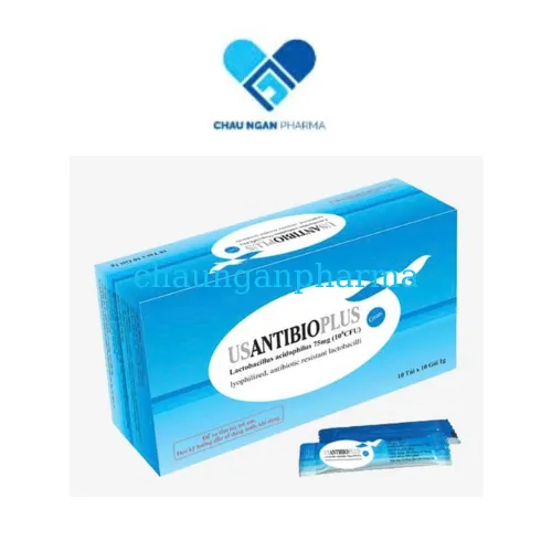 Tpbvsk USANTIBIOPLUS MDP USA Bổ sung vi khuẩn có ích Hộp 10 túi x 10gói x 1g - Chaunganpharma