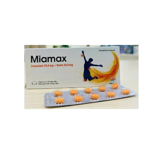 TPBVSK MIAMAX MPL Làm ch.ậm đ.ông máu Hỗ trợ h.ạn ch.ế tạo hu.yết khối Hộp 60 viên