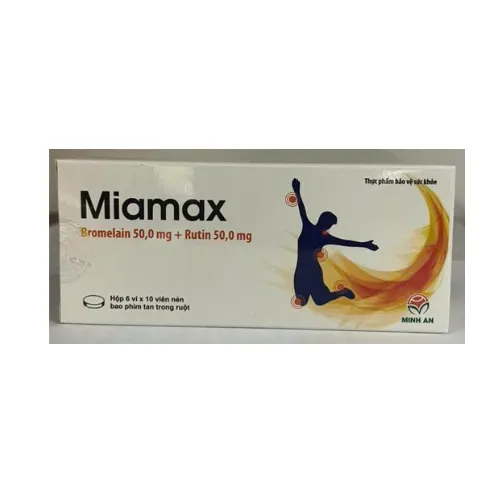 TPBVSK MIAMAX MPL Làm ch.ậm đ.ông máu Hỗ trợ h.ạn ch.ế tạo hu.yết khối Hộp 60 viên - Ảnh 2